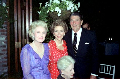 President Ronald Reagan and Nancy Reagan with Maude Chasen