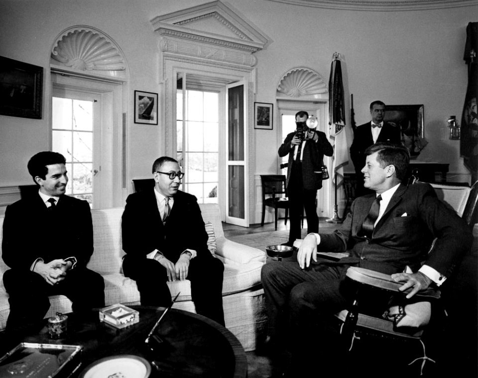 President John F. Kennedy with Algerian Special Representative, M'Hamed Yazid