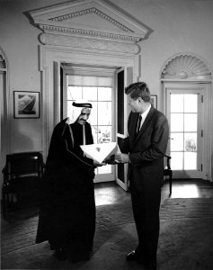 President John F. Kennedy with Ambassador of Kuwait, Abdul Rahman Salim Al-Atiqi (02)