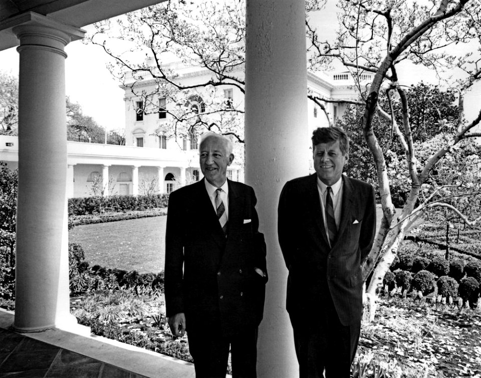 President John F. Kennedy with Ambassador of Switzerland, Alfred Zehnder