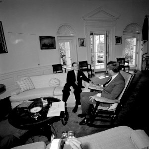 President John F. Kennedy with Ambassador of Uruguay, Juan Felipe Yriart