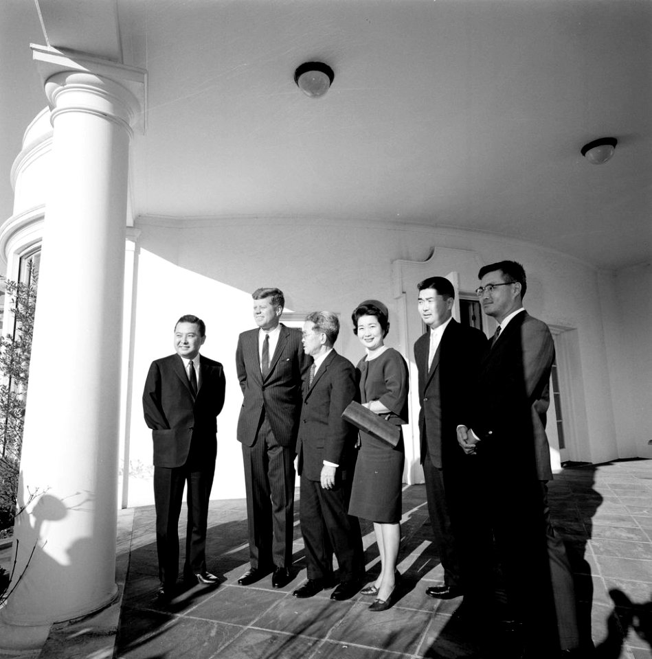 President John F. Kennedy with Daniel Inouye and his family