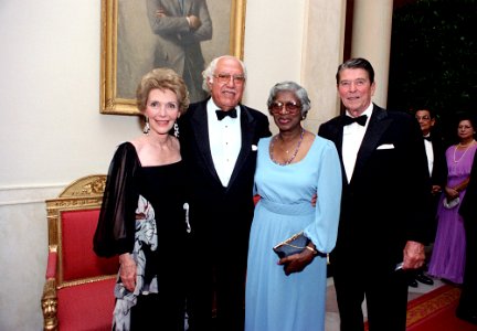 President Ronald Reagan and Nancy Reagan with John Ficklin and Nancy Ficklin photo