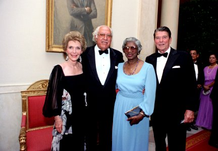 President Ronald Reagan and Nancy Reagan with John Ficklin and Nancy Ficklin