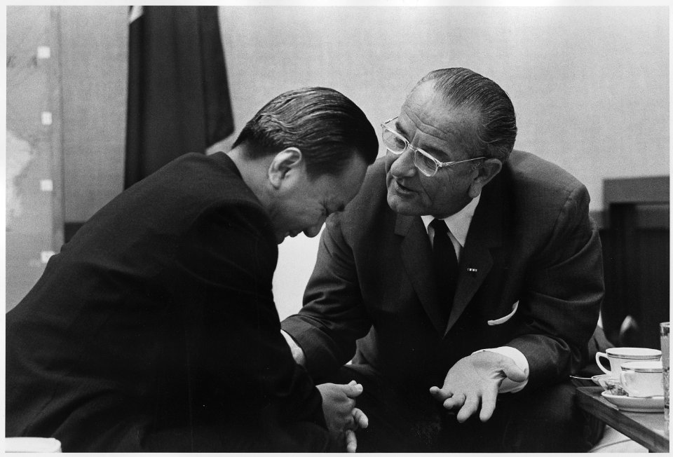 President Nguyen Van Thieu (South Vietnam) and President Lyndon B. Johnson - NARA - 192503