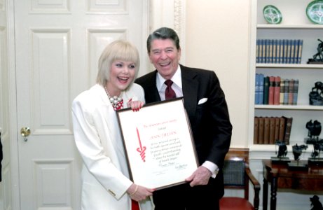 President Ronald Reagan and Ann Jillian