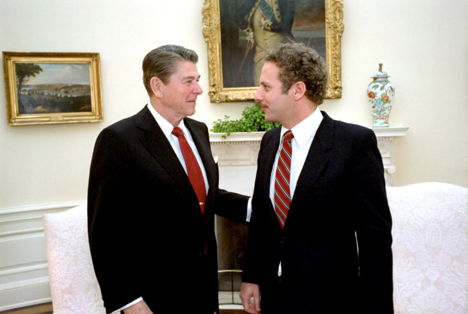 President Ronald Reagan and Ken Adelman