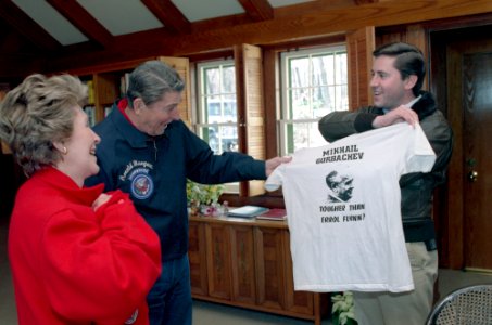 President Ronald Reagan and Nancy Reagan with Mark Weinberg