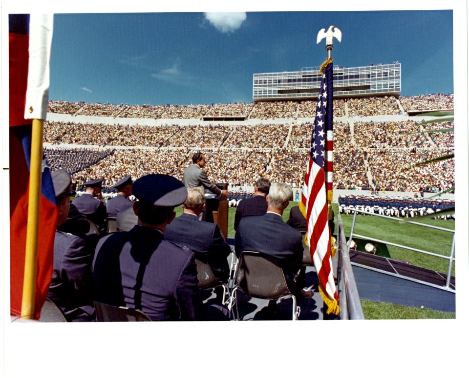 President Richard Nixon Gives a Commencement Ceremony Speech at Air Force Academy in Colorado Springs