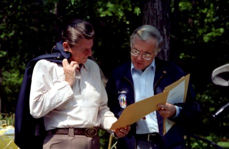 President Ronald Reagan with Richard Allen