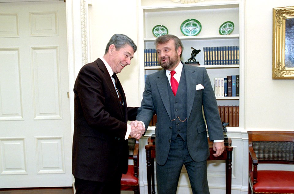 President Ronald Reagan with Tony Dolan