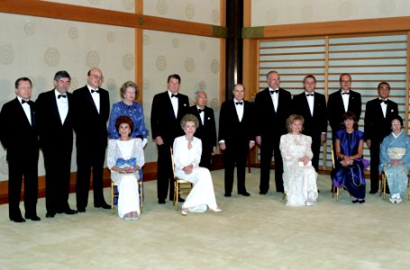 President Ronald Reagan at the formal dinner during the G-7 Economic Summit