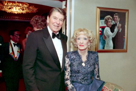 President Ronald Reagan and Bette Davis