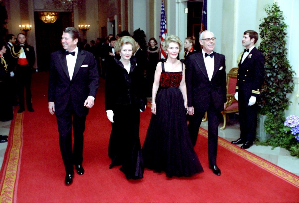 President Ronald Reagan, Nancy Reagan, Margaret Thatcher, and Denis Thatcher