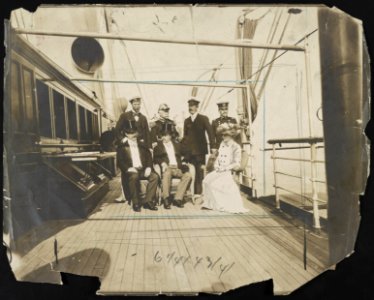President Roosevelt and his guests on board the Mayflower LCCN2013650929