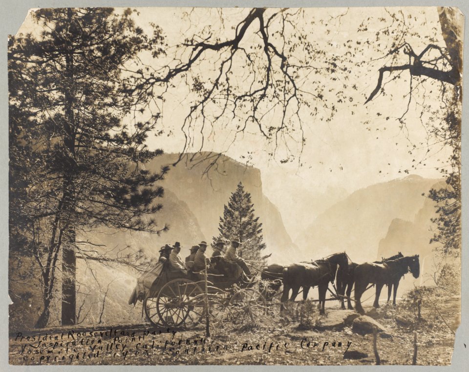 President Roosevelt and party, Inspiration Point, Yosemite Valley, California LCCN2009633778