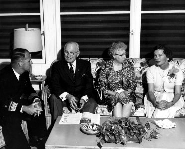 President Truman and RADM Lloyd M. Mustin
