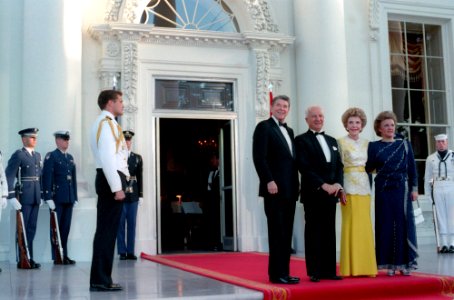 President Ronald Reagan and Nancy Reagan with President Kenan Evren of Turkey and Senay Gurvit