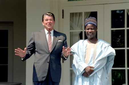 President Ronald Reagan and President Ahmadou Ahidjo