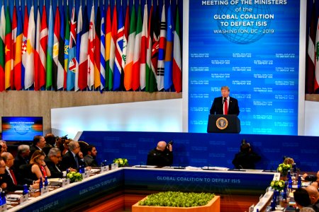 President Trump Delivers Remarks at the Meeting of the Ministers of the Global Coalition to Defeat ISIS - 33134399698