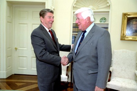 President Ronald Reagan and Tip O'Neill