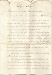 President Ulysses S. Grant's Commutation of Oscar Snow's Death Sentence - Page 1 (8494357425)
