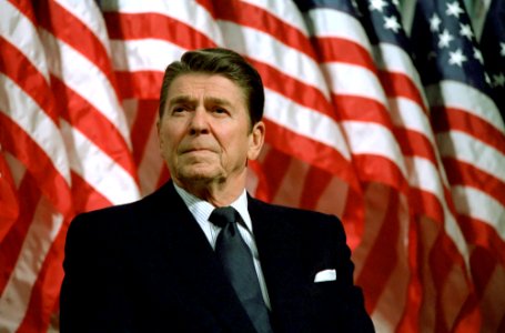 President Ronald Reagan at a Rally for Senator David Durenberger in Minneapolis, Minnesota
