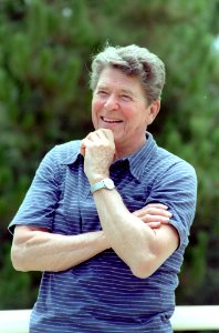 President Ronald Reagan at Rancho Del Cielo in 1983 photo