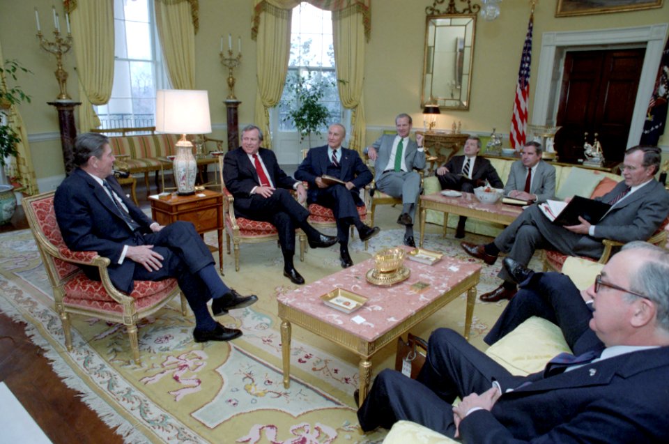President Ronald Reagan discusses the upcoming debate in the Senate on the proposed School Prayer Amendment