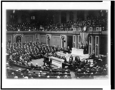 President Woodrow Wilson addressing Congress LCCN95504407