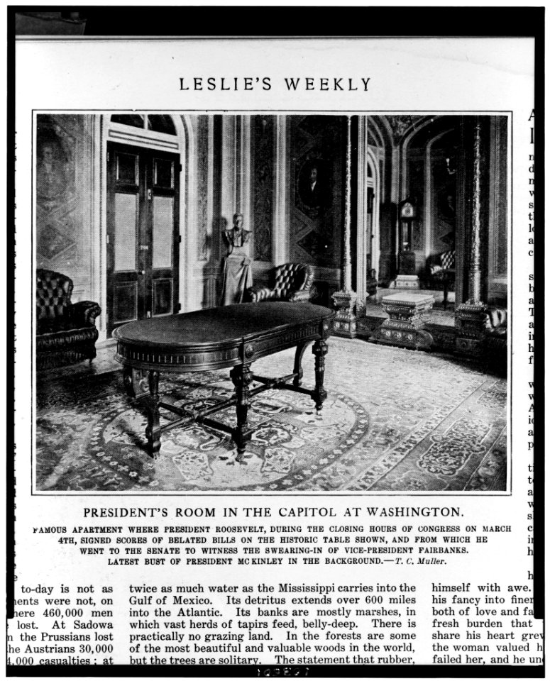 President's room in the Capitol at Washington LCCN91732276