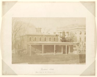 President's stables (White House in the background). LCCN2011660268