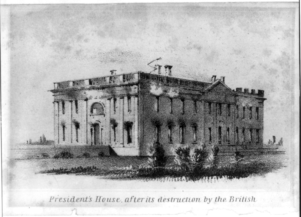 President's house after its destruction by the British LCCN2012645297