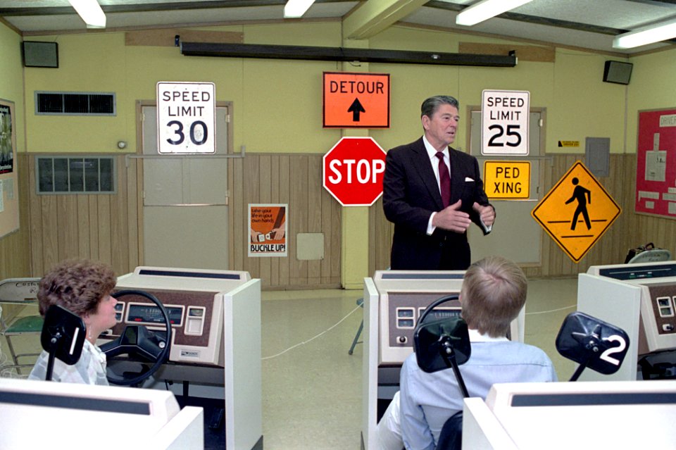 President Ronald Reagan in Oradell, New Jersey