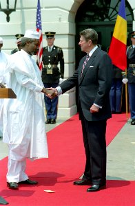 President Ronald Reagan with President Hissène Habré of Chad