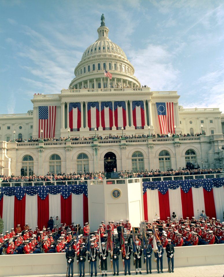 President Ronald Reagan Making His Inaugural Address at the United States Capitol
