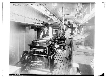 Press room on press car LCCN2014693602