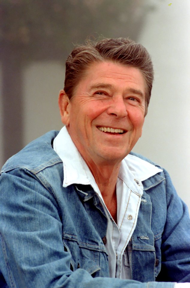 President Ronald Reagan meets with the Press after signing the 1981 Tax Reconciliation Bill