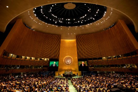 President Trump's speech to the UN General Assembly 2018 photo