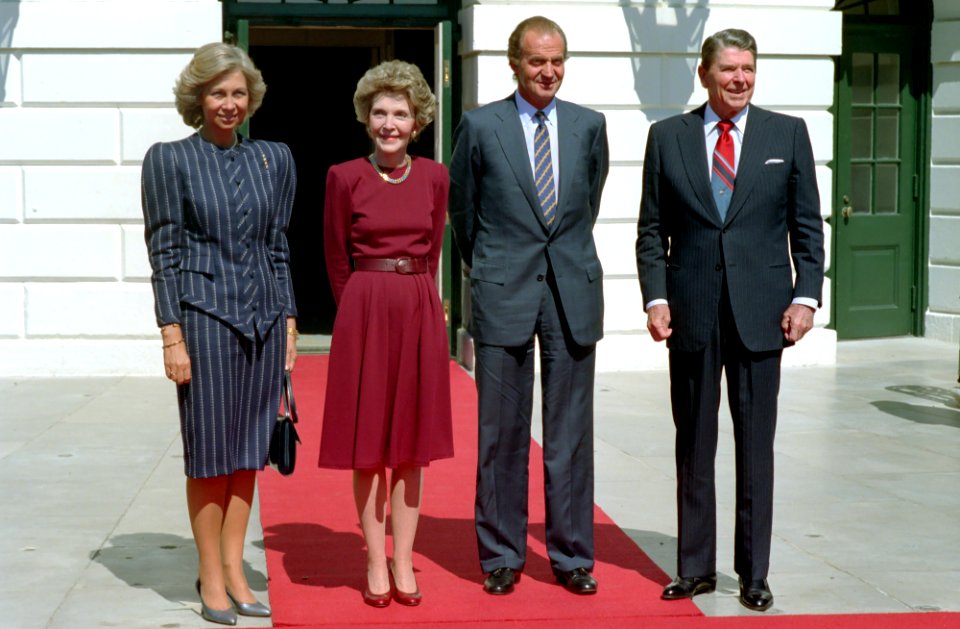President Ronald Reagan, Nancy Reagan, King Juan Carlos I, and Queen Sophia