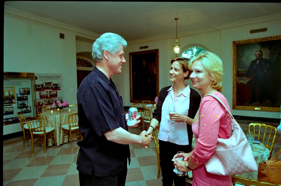President William Jefferson Clinton at a movie screening outside the Family Theatre of the White House (10)