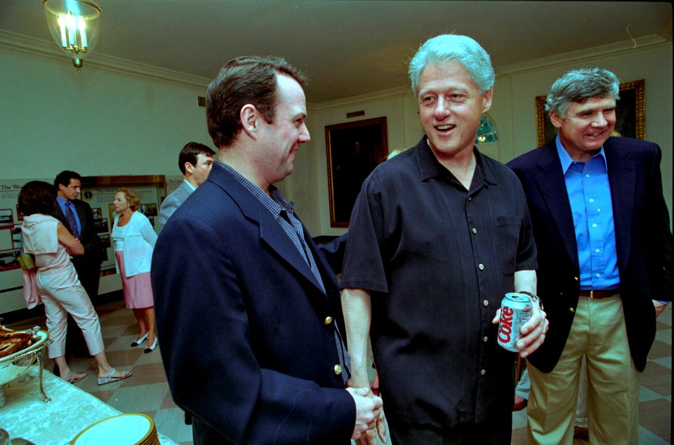 President William Jefferson Clinton at a movie screening outside the Family Theatre of the White House (22)