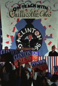 President William Jefferson Clinton Addressing a Crowd