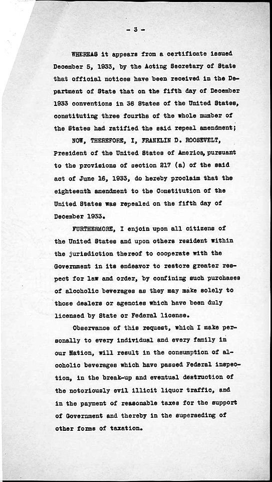 Presidential Proclamation to Repeal Prohibition, 12-05-1933, Page 3-5 (6022922117)
