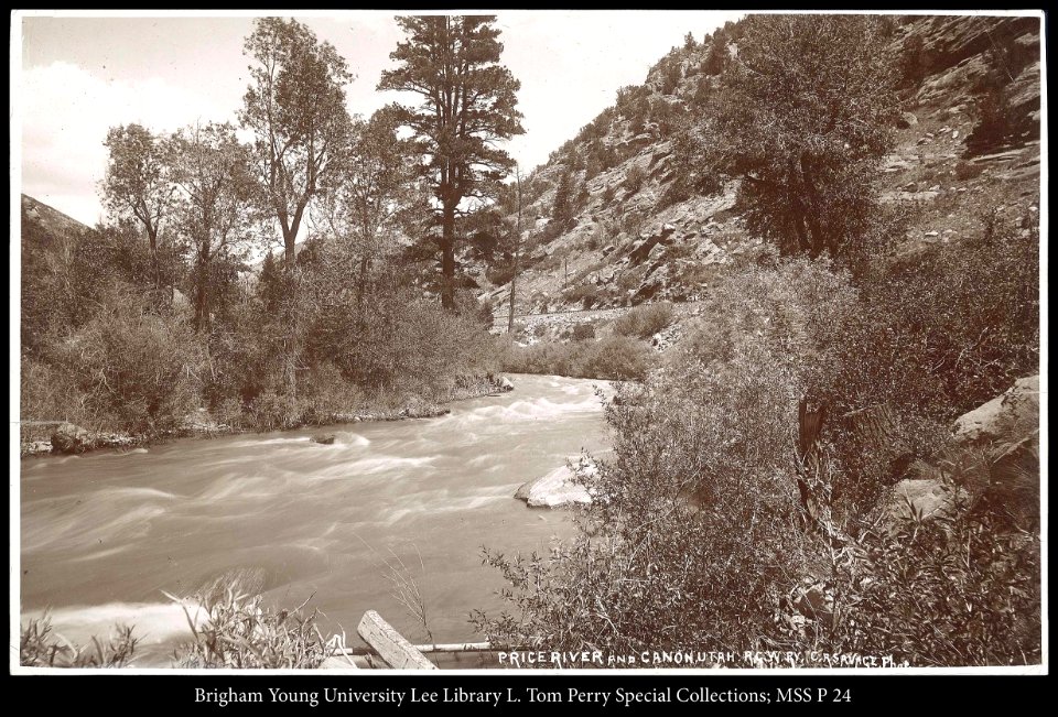 Price River and Canon, Utah. R.G.W.Ry. (Rio Grande Western Railway) C.R. Savage, Photo.