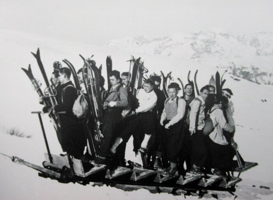Prima slittovia in Europa sul Monte Bondone 1935