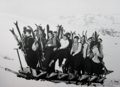 Prima slittovia in Europa sul Monte Bondone 1935 photo