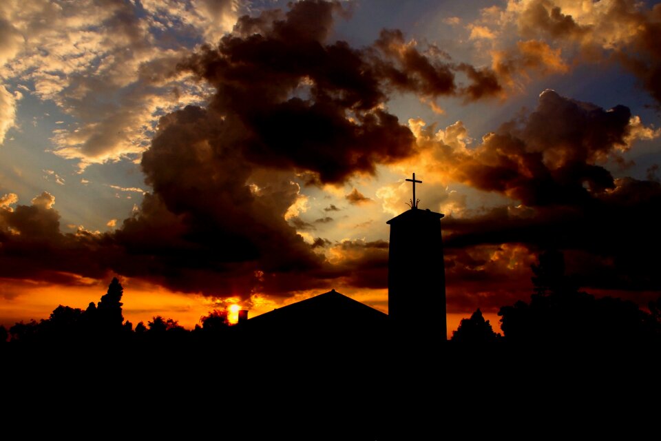 Clouds sunset afterglow