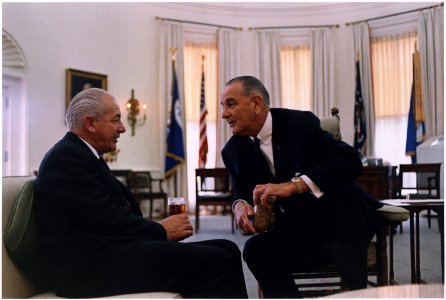 Prime Minister Harold Holt (Australia) and President Lyndon B. Johnson - NARA - 192505 photo