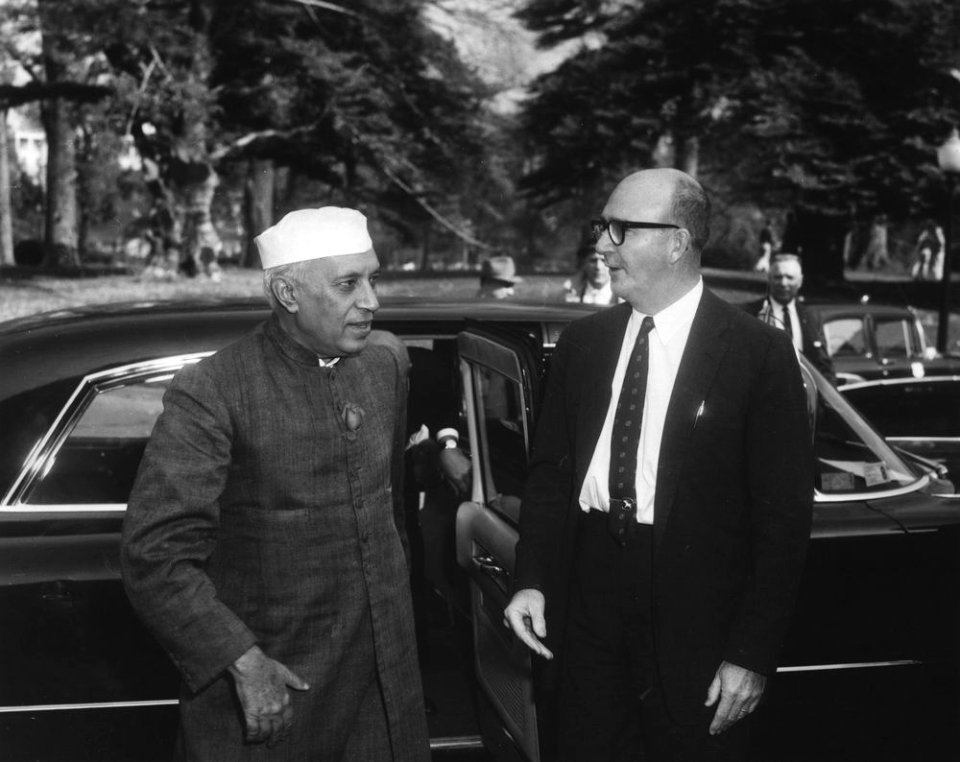 Prime Minister of India Jawaharlal Nehru Arrives at the White House
